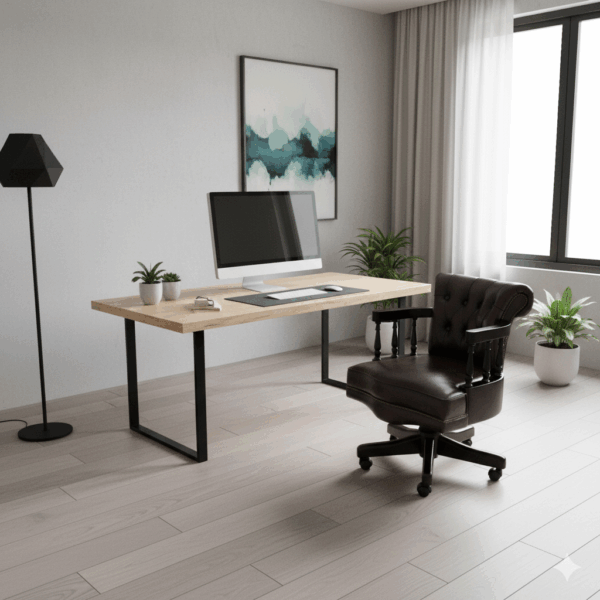 Schreibtischstuhl Bürostuhl Chesterfield Leder – Bild 2