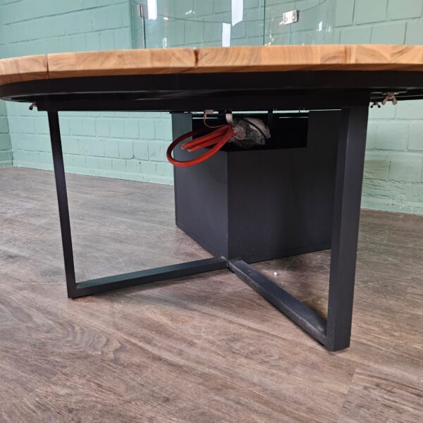 Cosi Fire-Lounge-Tisch Teakholz Ø 1,20 m – Bild 8
