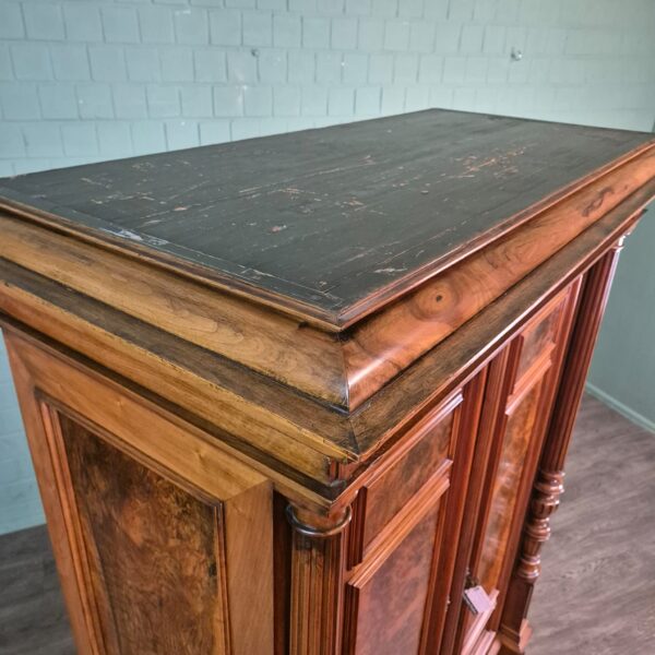 Kleiderschrank Schrank Gründerzeit 1880 Nussbaum – Bild 6