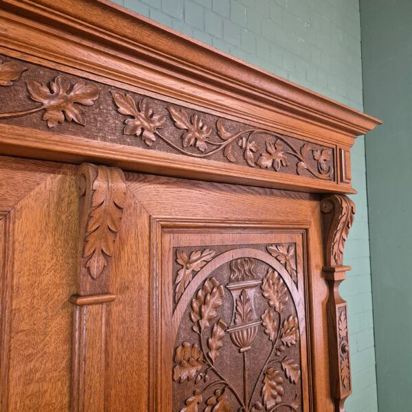 Schrank Kleiderschrank Jugendstil 1910 Eiche – Bild 21