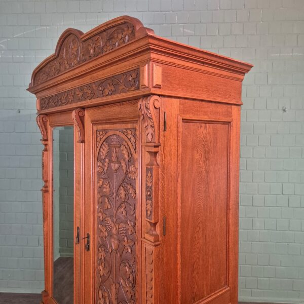 Schrank Kleiderschrank Jugendstil 1910 Eiche – Bild 10