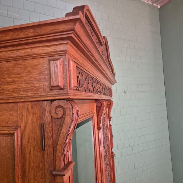 Schrank Kleiderschrank Jugendstil 1910 Eiche – Bild 6