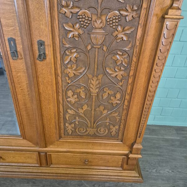 Schrank Kleiderschrank Jugendstil 1910 Eiche – Bild 14