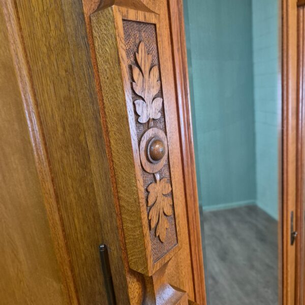 Schrank Kleiderschrank Jugendstil 1910 Eiche – Bild 18