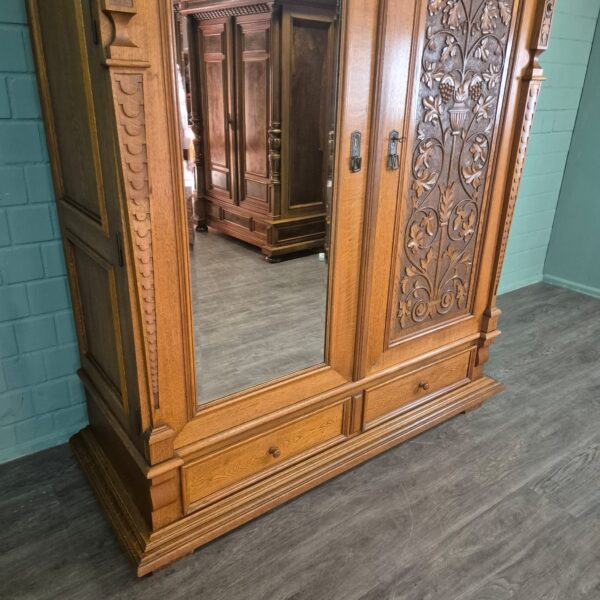 Schrank Kleiderschrank Jugendstil 1910 Eiche – Bild 15