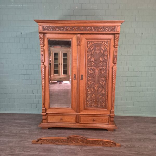 Schrank Kleiderschrank Jugendstil 1910 Eiche – Bild 20