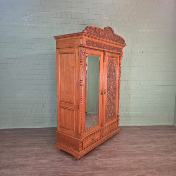 Schrank Kleiderschrank Jugendstil 1910 Eiche