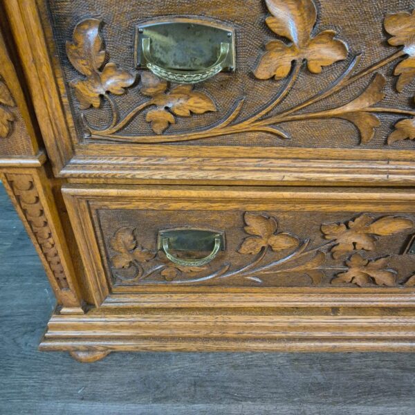 Waschkommode Waschtisch Jugendstil 1910 Eiche – Bild 12
