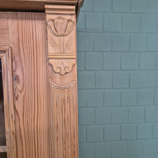 Vitrine Bücherschrank Jugendstil 1900 Kiefer – Bild 6