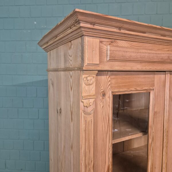 Vitrine Bücherschrank Jugendstil 1900 Kiefer – Bild 5