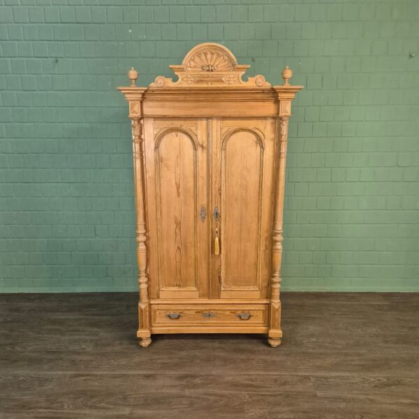 Kleiderschrank Schrank Gründerzeit 1880 Kiefer – Bild 3