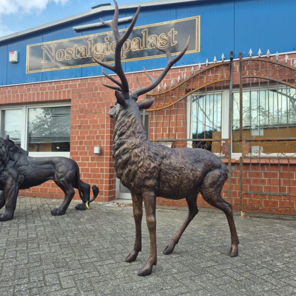 Dekoration Skulptur Hirsch Bronze 2,30 m – Bild 13