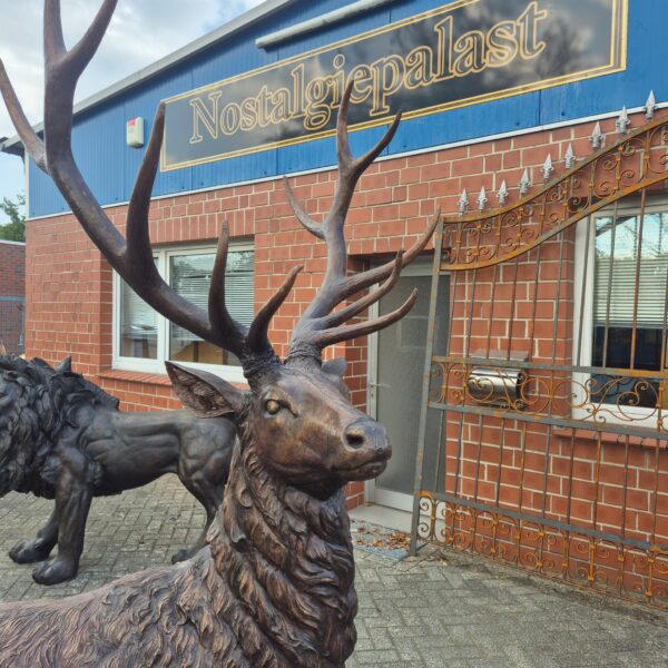 Dekoration Skulptur Hirsch Bronze 2,30 m – Bild 9