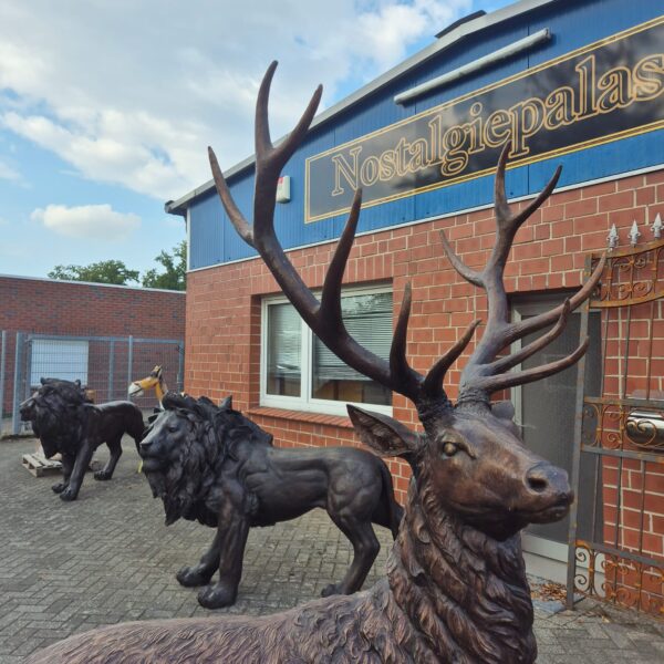 Dekoration Skulptur Hirsch Bronze 2,30 m – Bild 10