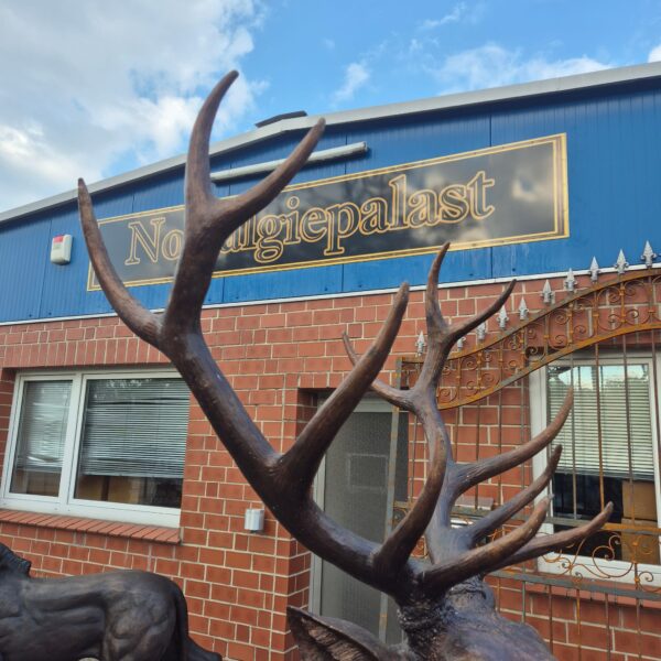 Dekoration Skulptur Hirsch Bronze 2,30 m – Bild 11