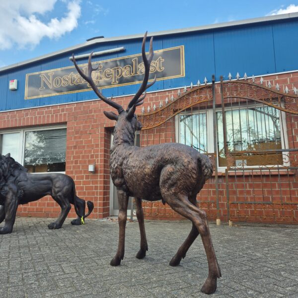 Dekoration Skulptur Hirsch Bronze 2,30 m – Bild 14