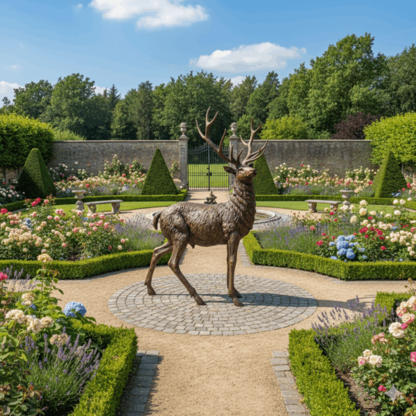 Dekoration Skulptur Hirsch Bronze 2,30 m – Bild 2