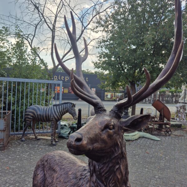 Dekoration Skulptur Hirsch Bronze 2,30 m – Bild 12