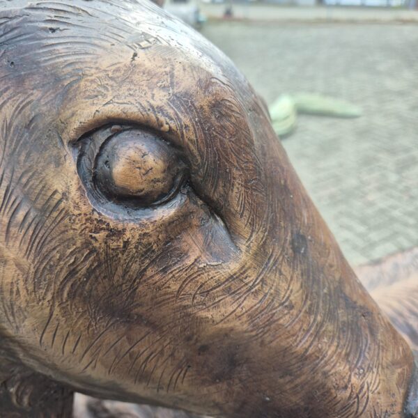 Skulptur Dekoration Reh Kitz Bronze 1,44 m – Bild 9