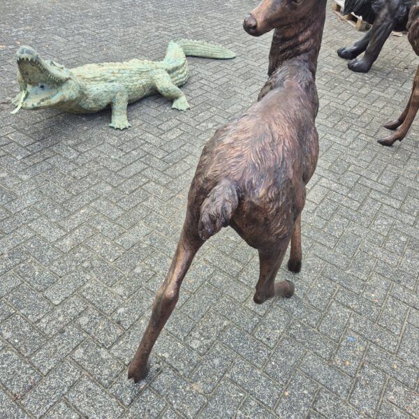 Skulptur Dekoration Reh Kitz Bronze 1,44 m – Bild 12