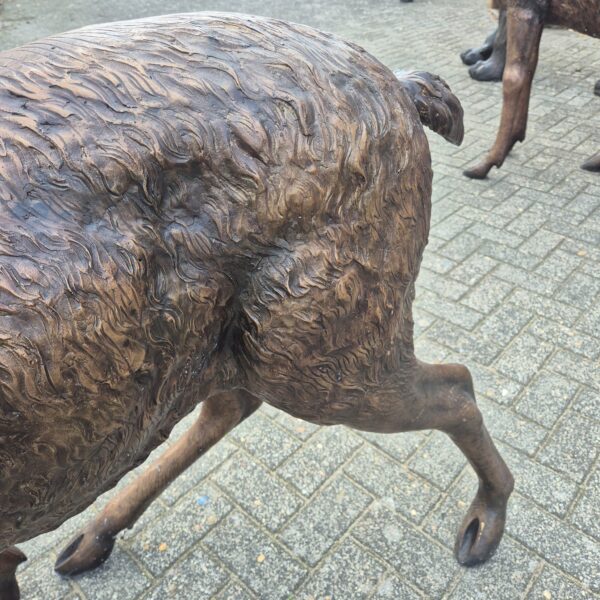 Skulptur Dekoration Reh Kitz Bronze 1,44 m – Bild 11