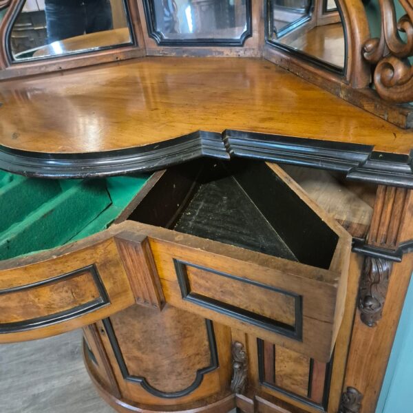 Eckschrank Eckbuffet Gründerzeit 1880 Nussbaum – Bild 24