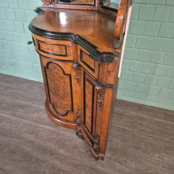 Eckschrank Eckbuffet Gründerzeit 1880 Nussbaum – Bild 9