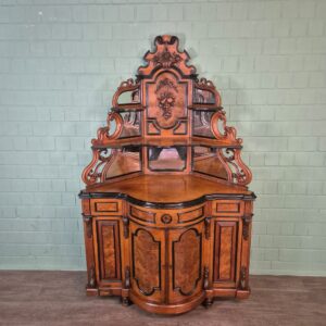 Eckschrank Eckbuffet Gründerzeit 1880 Nussbaum
