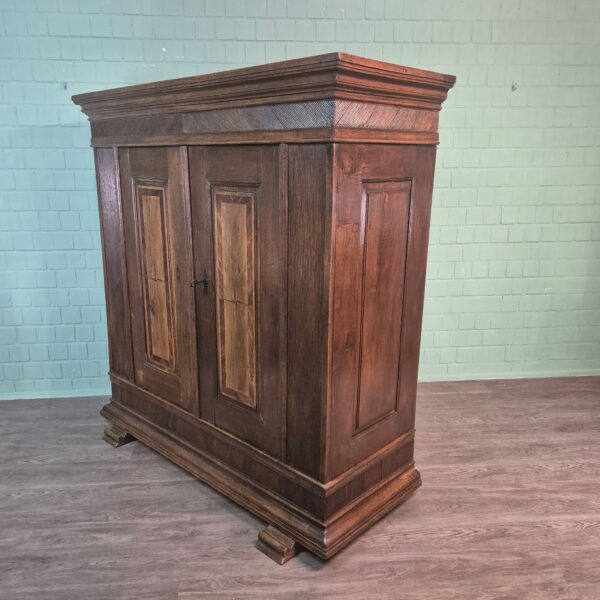 Kleiderschrank Schrank Biedermeier 1830 Eiche – Bild 4