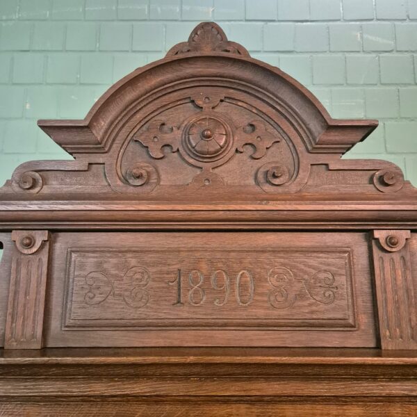 Schrank Kleiderschrank Gründerzeit 1890 Eiche – Bild 11