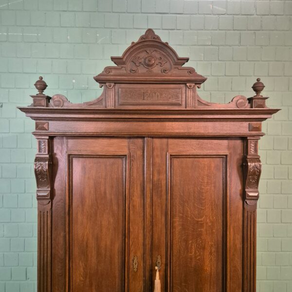 Schrank Kleiderschrank Gründerzeit 1890 Eiche – Bild 10