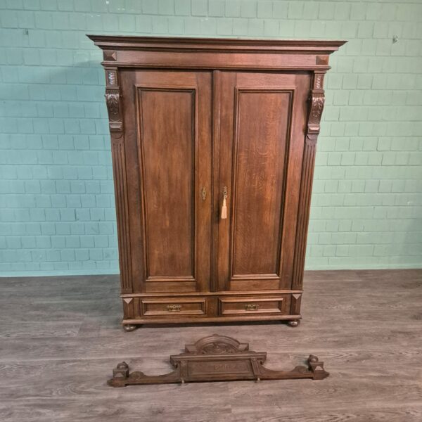 Schrank Kleiderschrank Gründerzeit 1890 Eiche – Bild 21