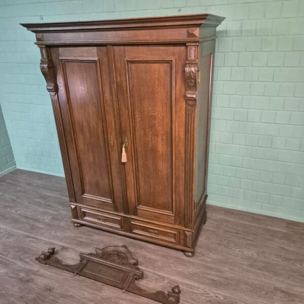 Schrank Kleiderschrank Gründerzeit 1890 Eiche – Bild 22