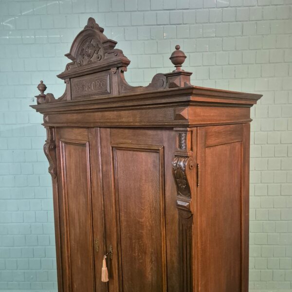 Schrank Kleiderschrank Gründerzeit 1890 Eiche – Bild 7