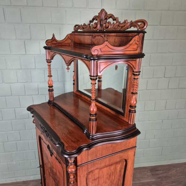 Anrichte mit Aufsatz Biedermeier 1860 Mahagoni – Bild 7