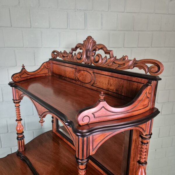 Anrichte mit Aufsatz Biedermeier 1860 Mahagoni – Bild 6