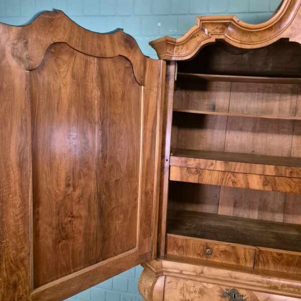 Schrank Kabinettschrank Barock 1800 Nussbaum – Bild 20