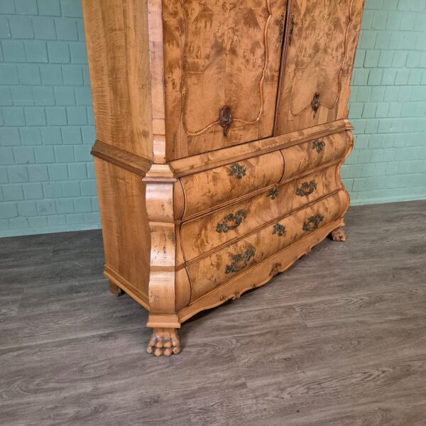 Schrank Kabinettschrank Barock 1800 Nussbaum – Bild 6