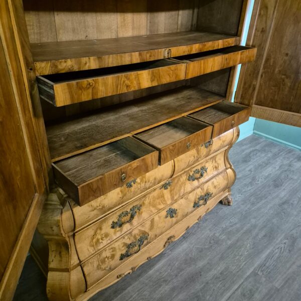Schrank Kabinettschrank Barock 1800 Nussbaum – Bild 22