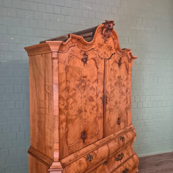 Schrank Kabinettschrank Barock 1800 Nussbaum – Bild 5