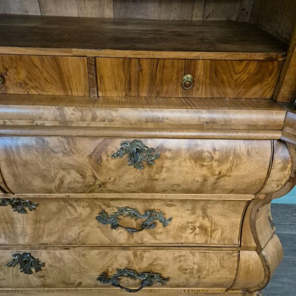 Schrank Kabinettschrank Barock 1800 Nussbaum – Bild 23