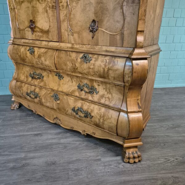 Schrank Kabinettschrank Barock 1800 Nussbaum – Bild 11