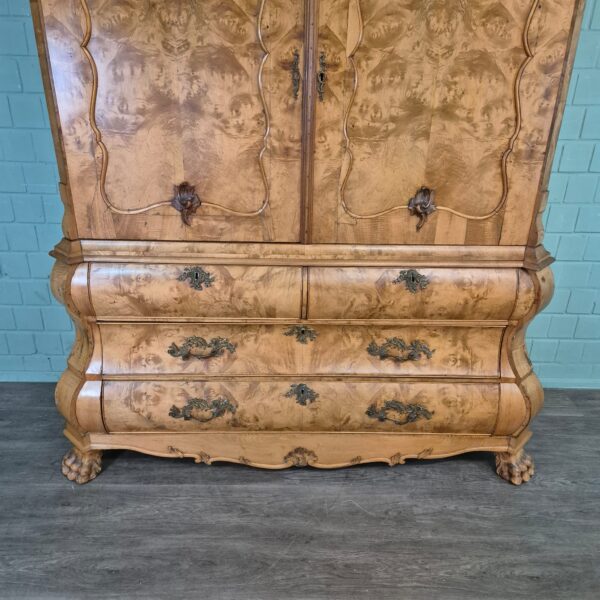 Schrank Kabinettschrank Barock 1800 Nussbaum – Bild 7