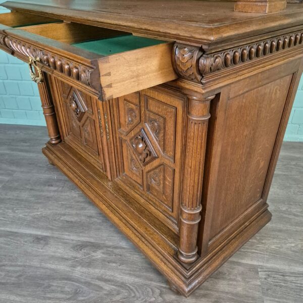 Buffetschrank Schrank Gründerzeit 1880 Eiche – Bild 20