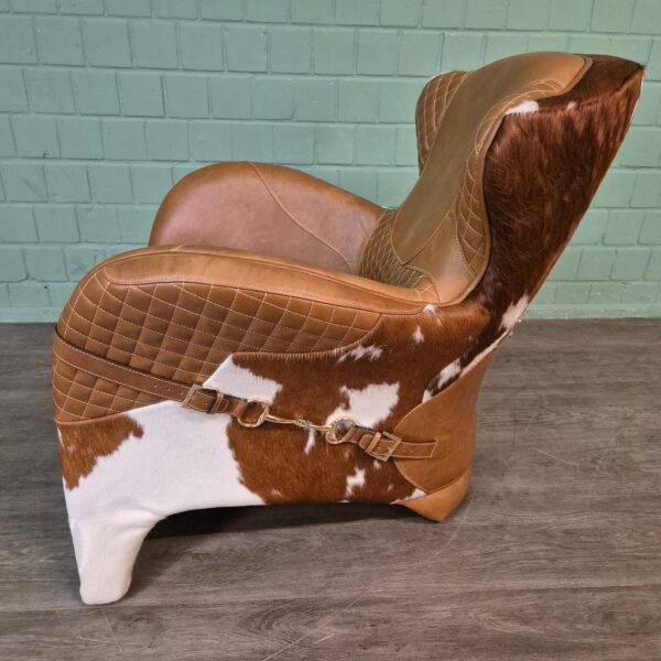 Designer Sessel Rindsleder Kuhfell – Bild 10