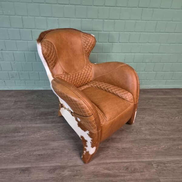 Designer Sessel Rindsleder Kuhfell