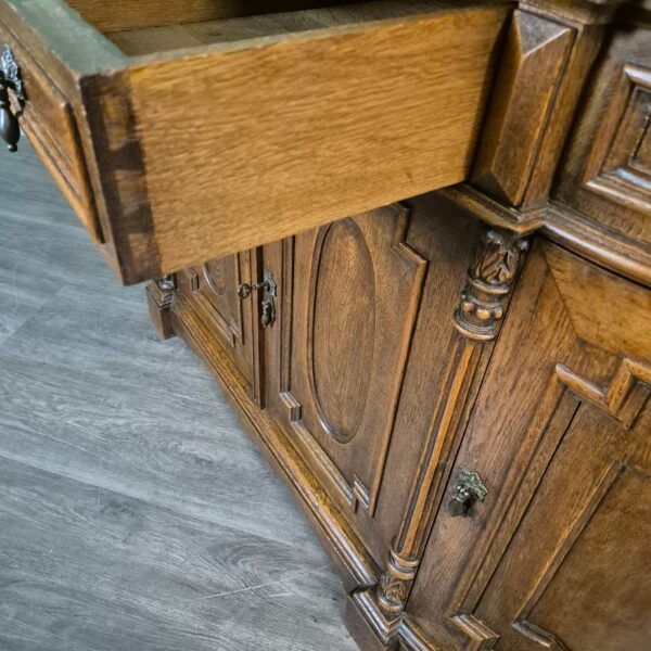 Anrichte Buffetschrank Gründerzeit 1880 Eiche – Bild 11