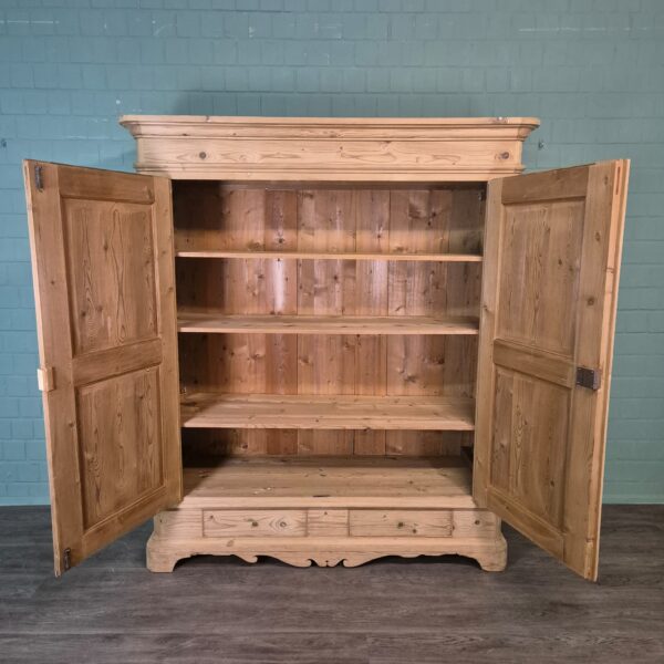 Kleiderschrank Schrank Biedermeier 1850 Kiefer – Bild 11