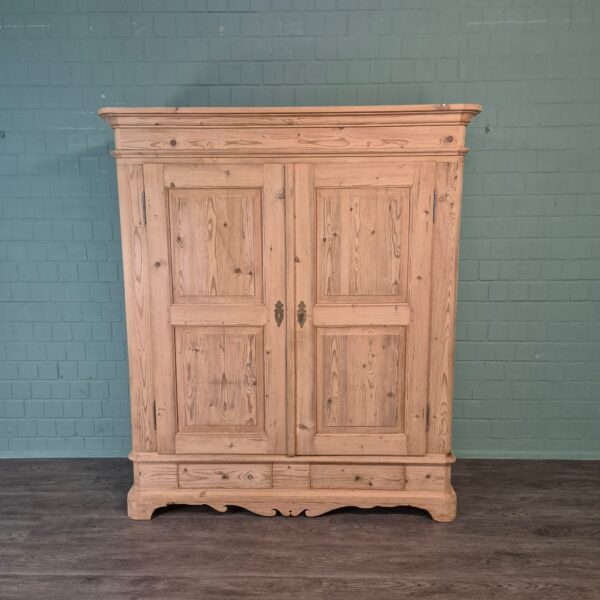 Kleiderschrank Schrank Biedermeier 1850 Kiefer – Bild 3