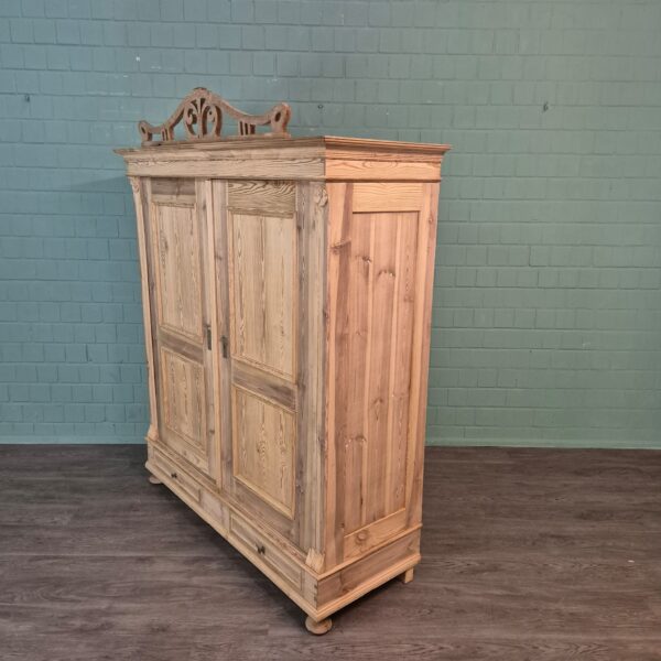 Schrank Kleiderschrank Jugendstil 1900 Kiefer – Bild 4